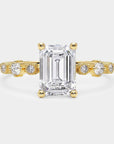 Harmony Diamond Ring - Emerald Cut Lab Diamond