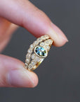 Meteorite - Natural Sapphire Ring