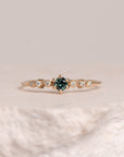 Mini Harmony Teal Sapphire Ring