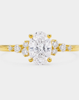 Meadow Cluster Diamond Ring – Oval Lab Diamond