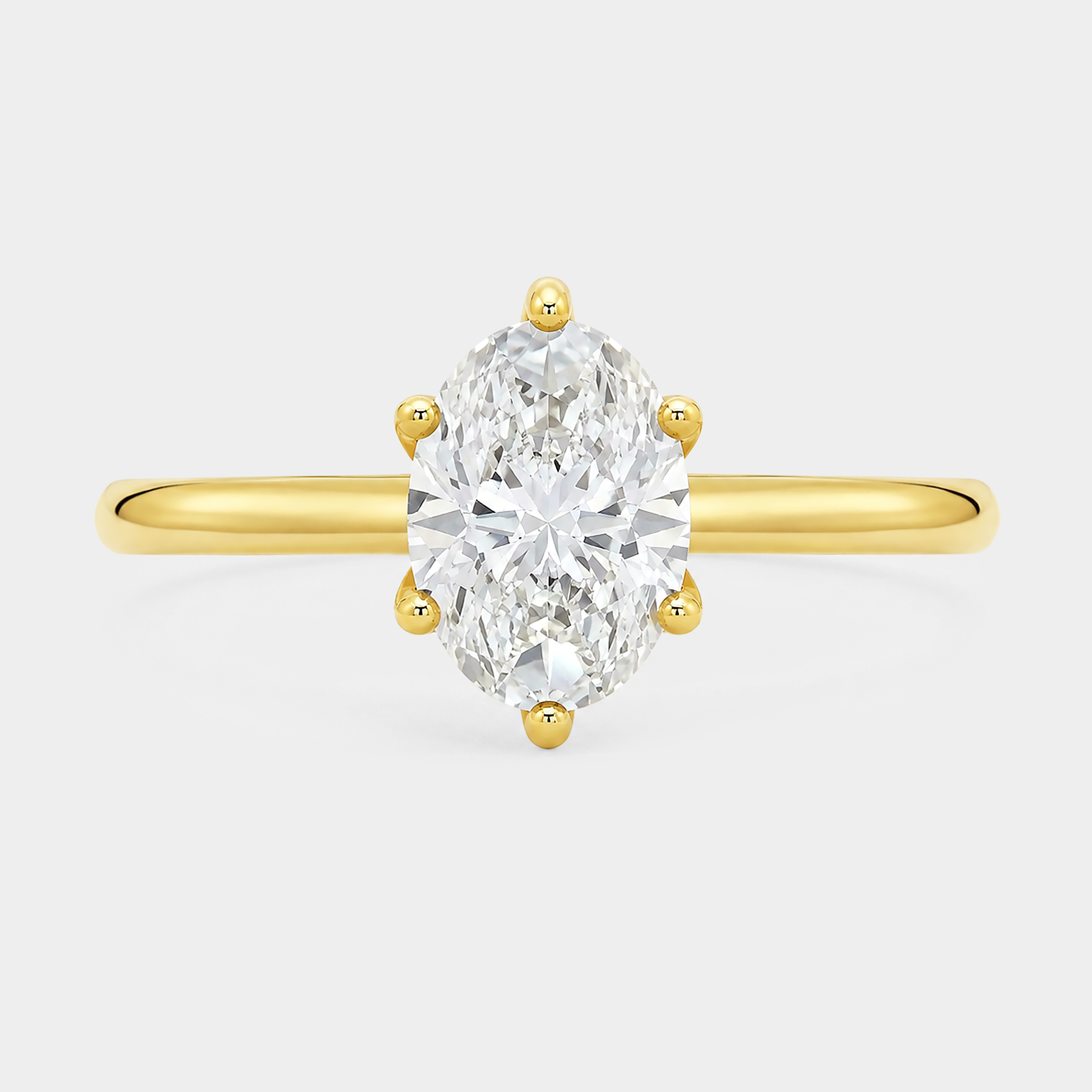 Petal Diamond Ring - Oval Lab Diamond