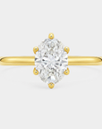Petal Diamond Ring - Oval Lab Diamond