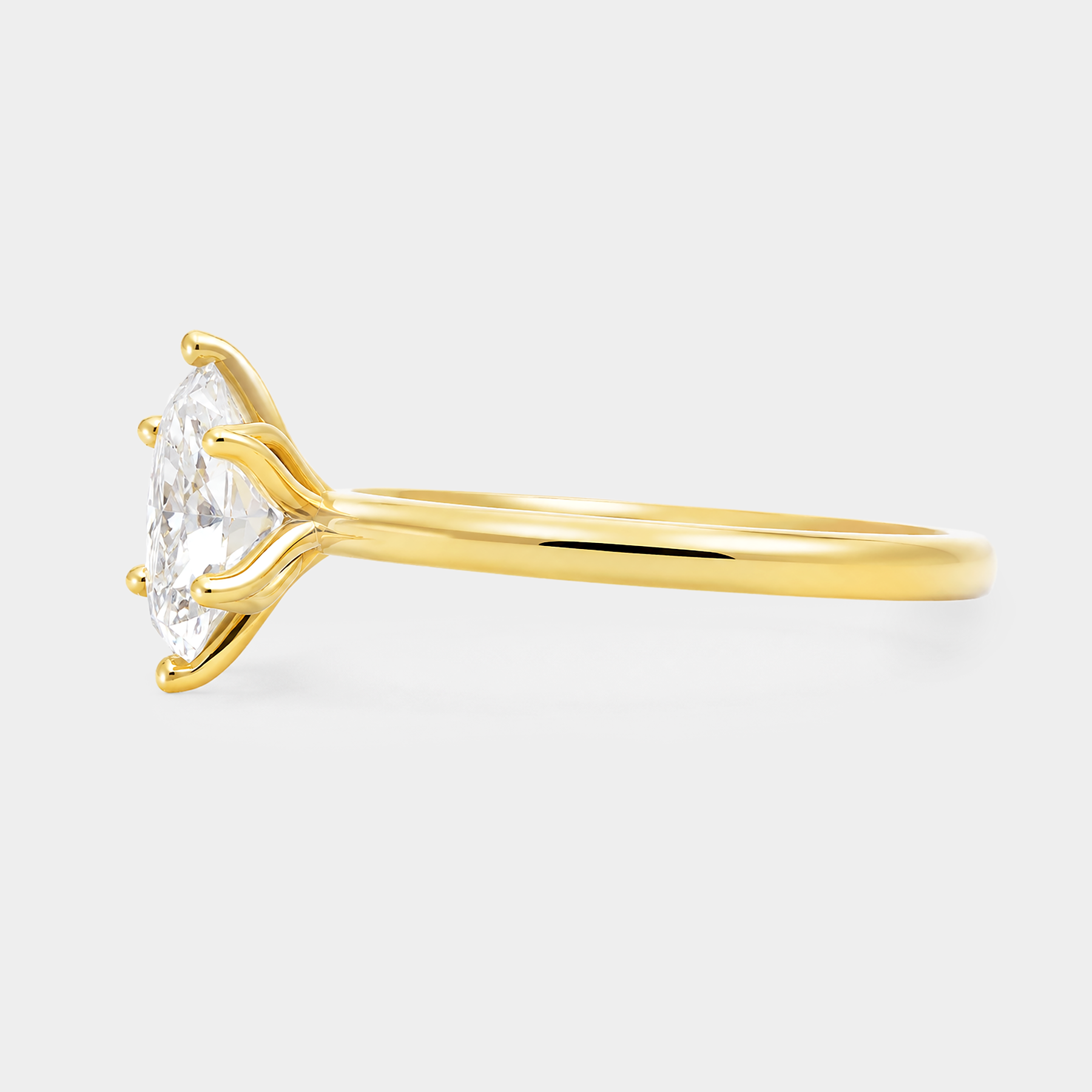 Petal Diamond Ring - Oval Lab Diamond