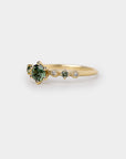 Harmony Engagement Ring - 0.58ct round natural sapphire