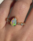 Harmony Crystal Opal Ring - 1.33ct pear crystal opal