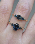 Trilogy Sapphire Ring - 1.47ct oval sapphire