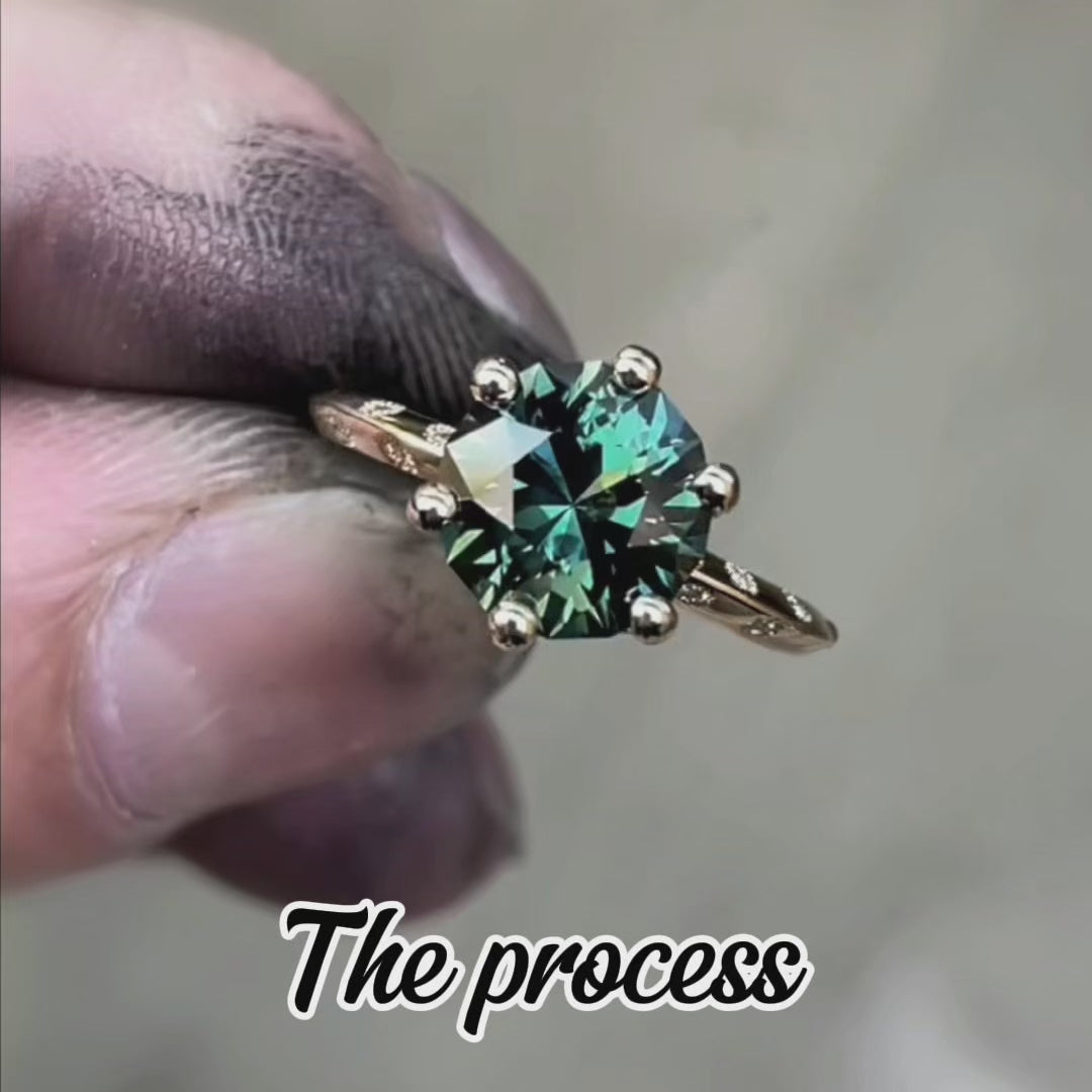 How we craft your bespoke jewellery- James and Irisa. Showing the crafting process of James and Irisa bespoke jewellery. Made with care and intention to details.