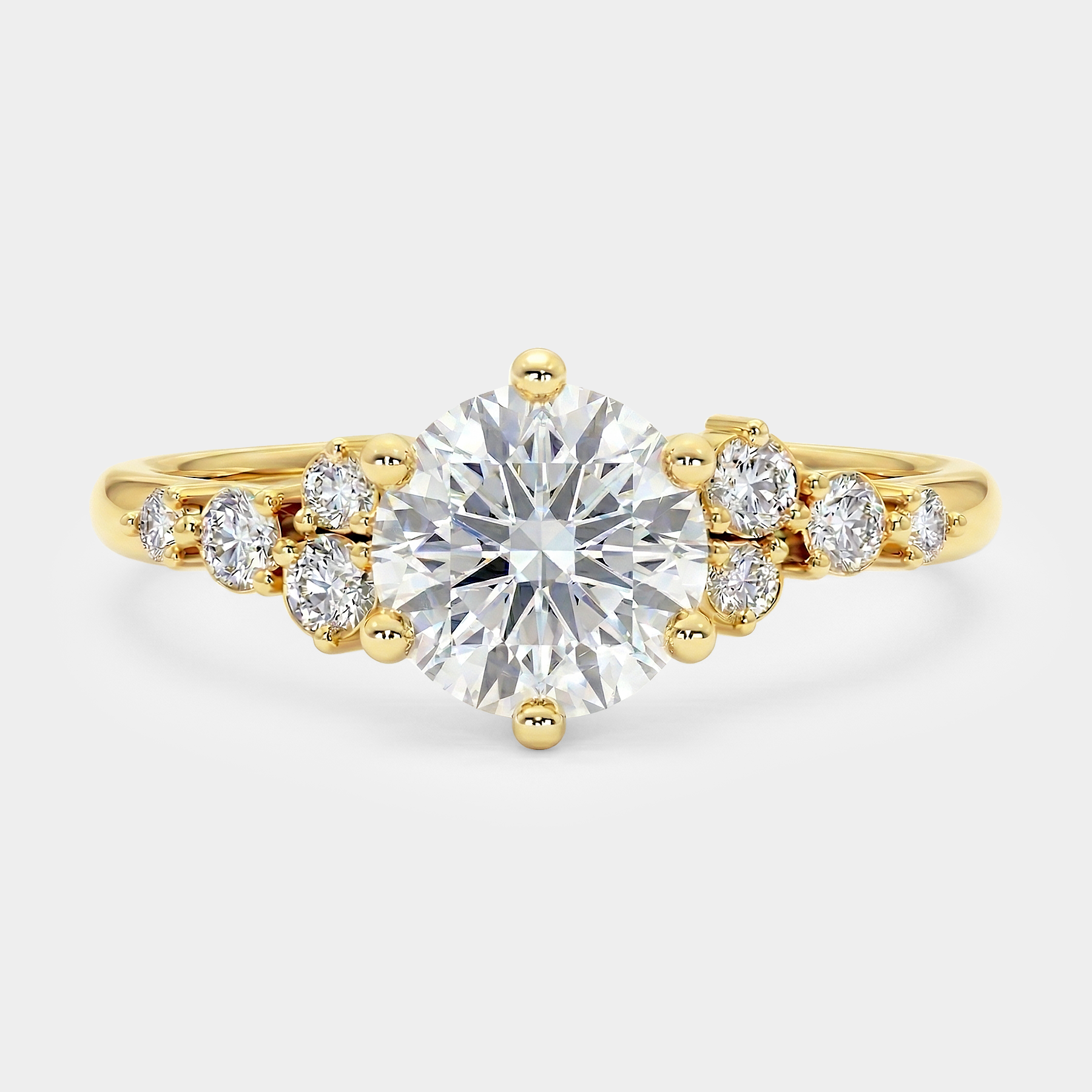 Meadow Cluster Diamond Ring – Round Lab Diamond