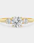 Solara Trilogy Diamond Ring - Round Lab Diamond