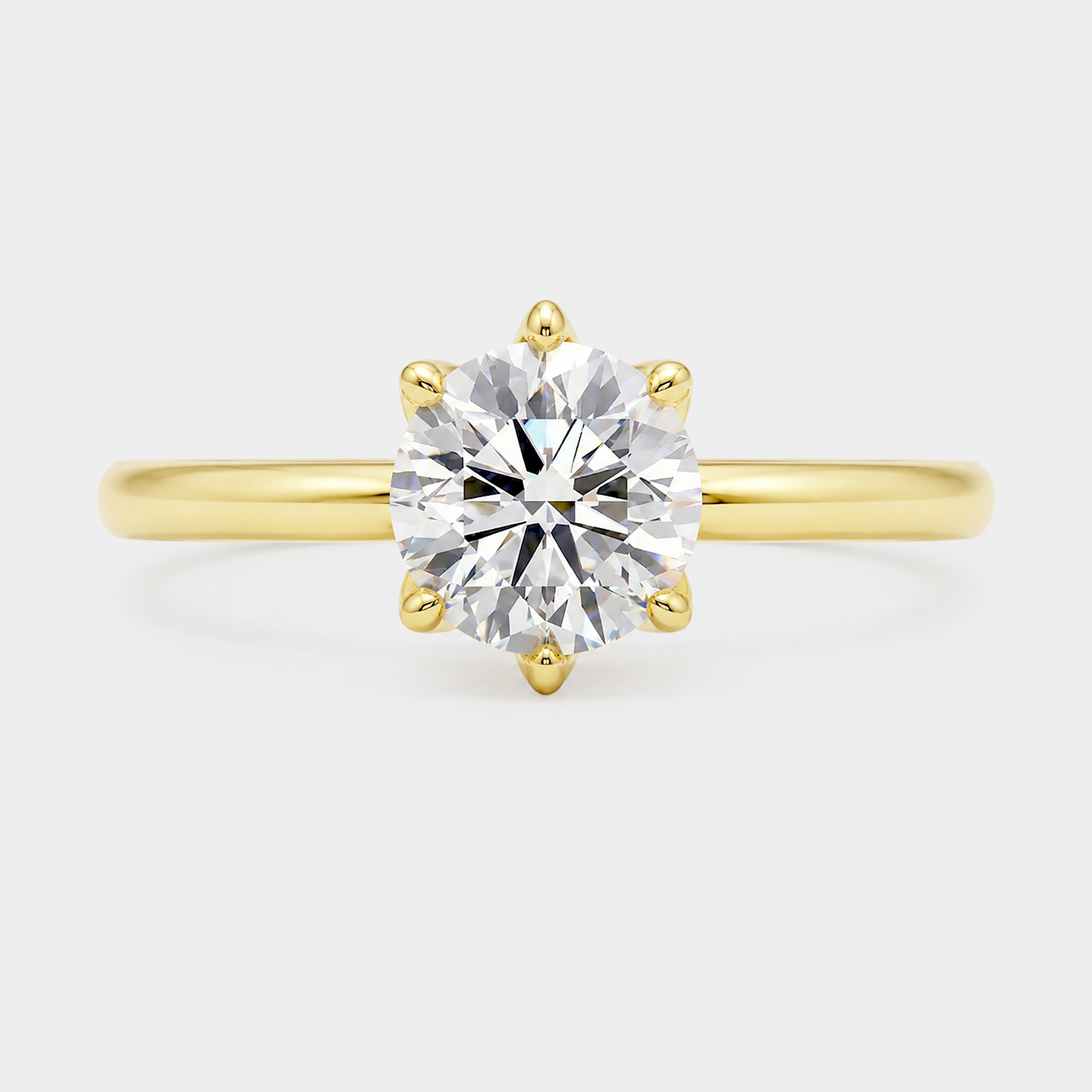 Petal Diamond Ring - Round Lab Diamond