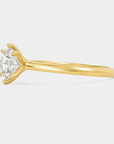 Petal Diamond Ring - Round Lab Diamond