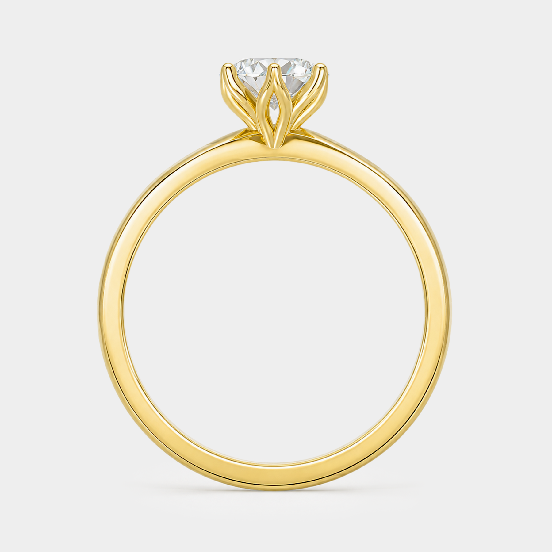 Petal Diamond Ring - Round Lab Diamond