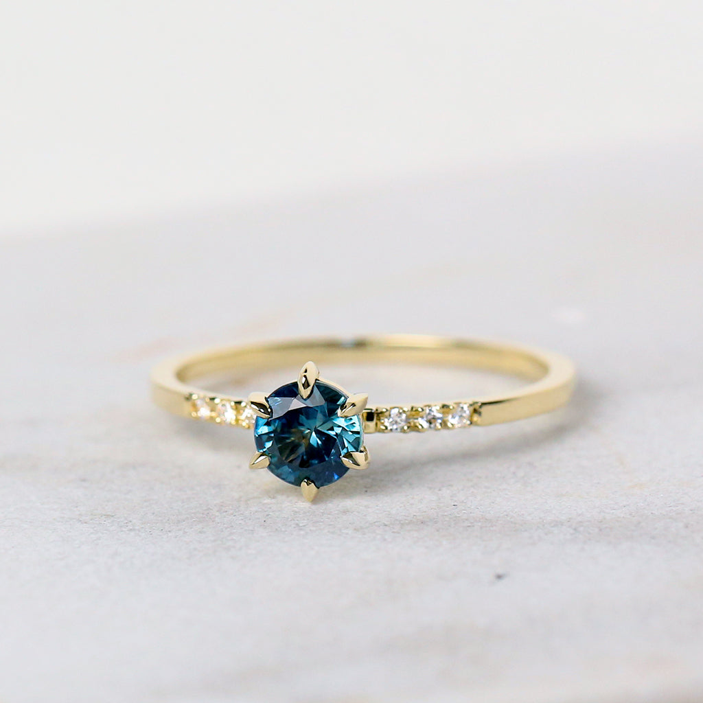 Star Solitaire - Natural Sapphire Ring