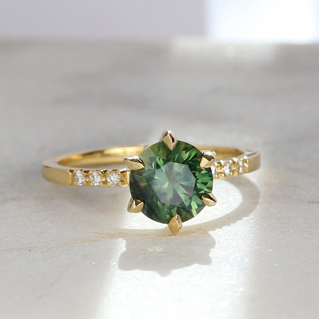 Star Solitaire - Natural Sapphire Ring