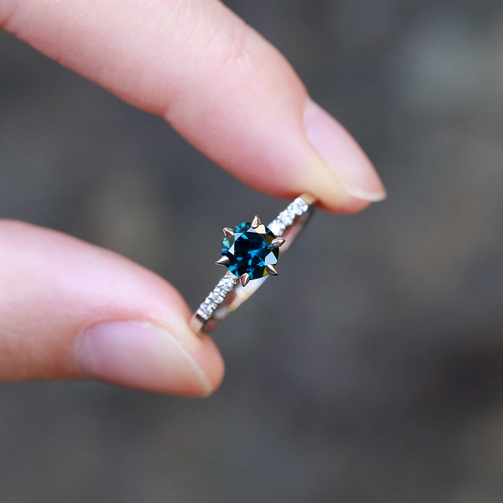 Star Solitaire - Natural Sapphire Ring