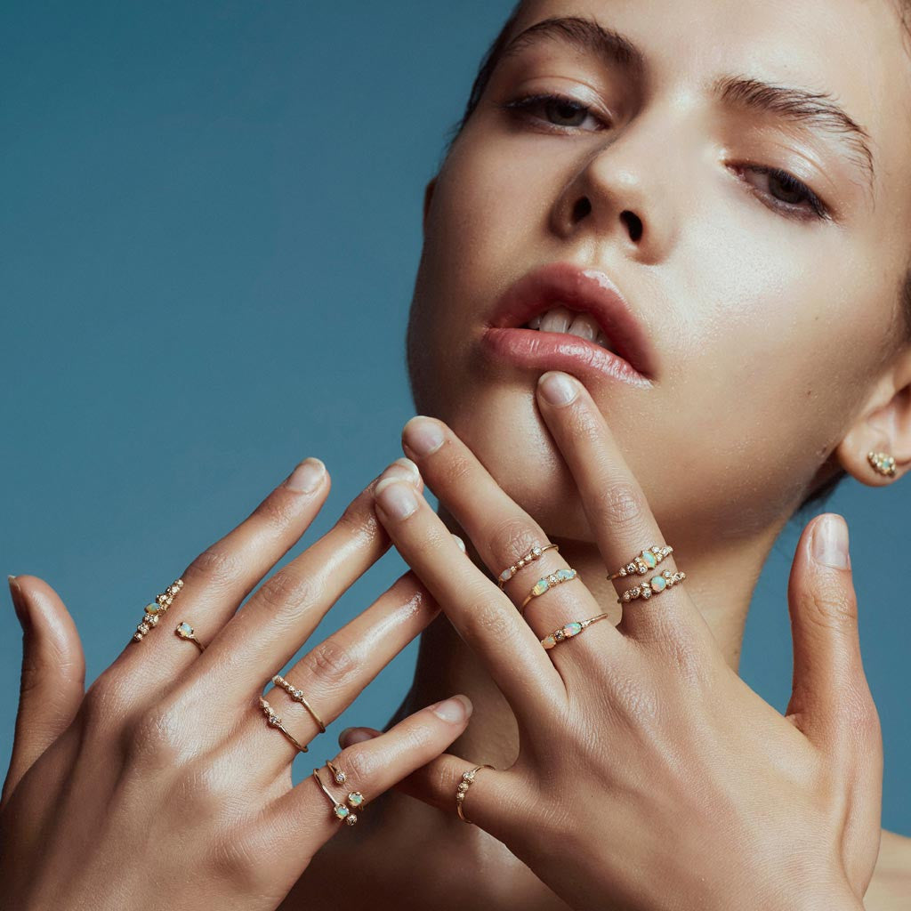 Meteorolite Diamond Point Ring - James & Irisa Jewellery