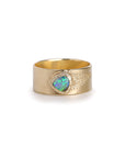 Comet boulder opal band ring 4