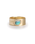 Comet boulder opal band ring 3