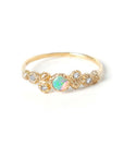 Meteorolite Opal Diamond Ring (14K) - James & Irisa Jewellery