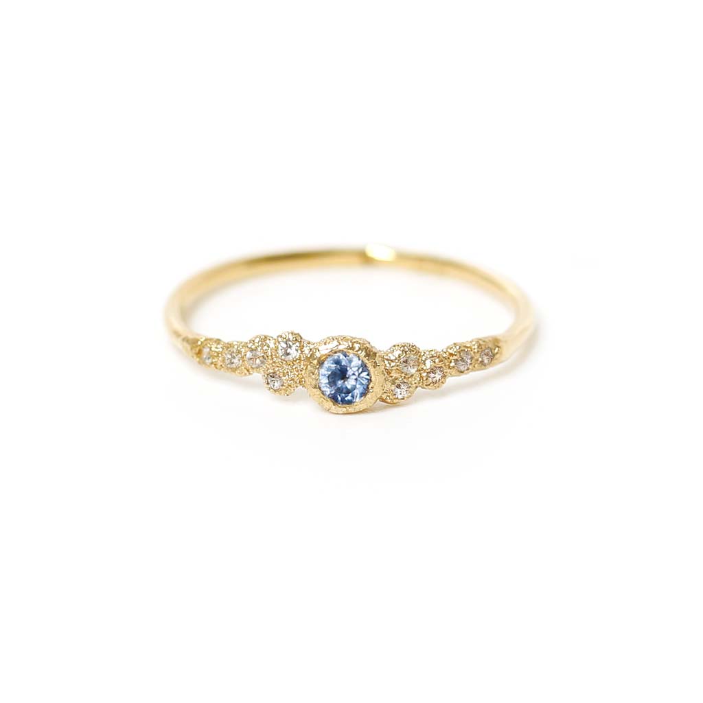 Mini Meteorolite Sapphire Ring - James &amp; Irisa Jewellery