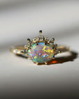 Tiara rainbow opal ring