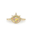 Tiara rainbow opal ring