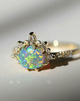 Tiara rainbow opal ring